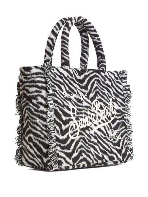 MC2 Saint Barth zebra fringed colette tote bag - White - zdjęcie produktu nr 2