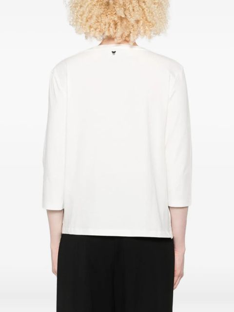 Weekend Max Mara three-quarter sleeve crew-neck top - White
