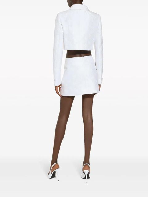 Dolce & Gabbana DG logo-jacquard miniskirt - White