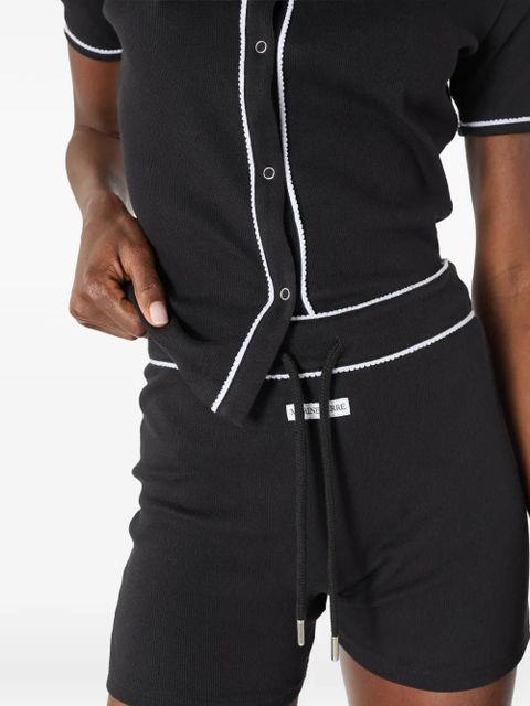 Marine Serre drawstring-fastening shorts - Black - zdjęcie produktu nr 2