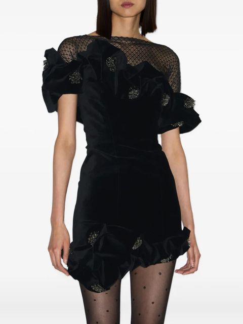 ISABEL MARANT Eliska ruffled-detailing mini dress - Black