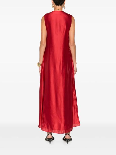 KHAITE Syd V-neck dress - Red