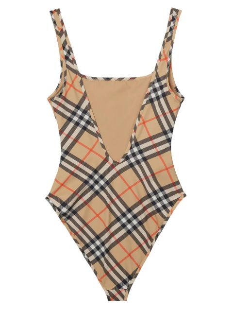 Burberry check-pattern swimsuit - Neutrals