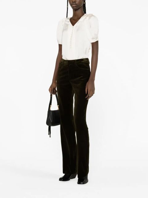 Zadig&Voltaire Pistol flared velvet trousers - Green - zdjęcie produktu nr 2