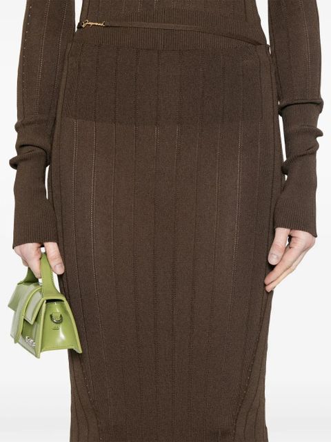 Jacquemus La jupe Pralù midi skirt - Brown