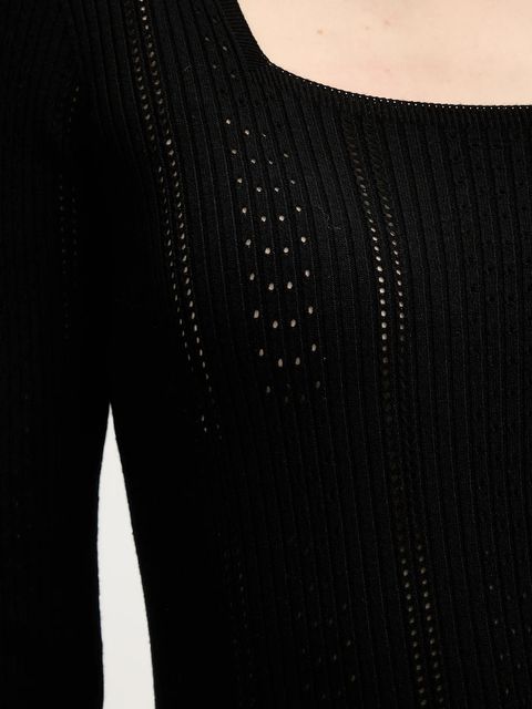 Twinset sweter damski kolor czarny lekki 261TP3400