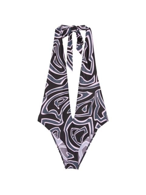 PUCCI labirinto-print deep-neckline swimsuit - Black - zdjęcie produktu nr 1