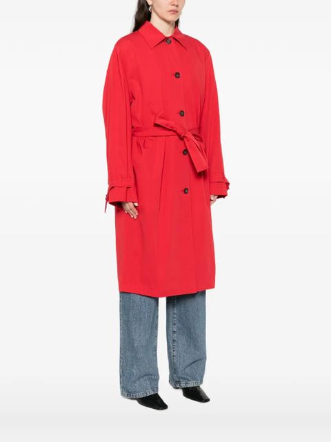 TOTEME belted button-fastening coat - Red