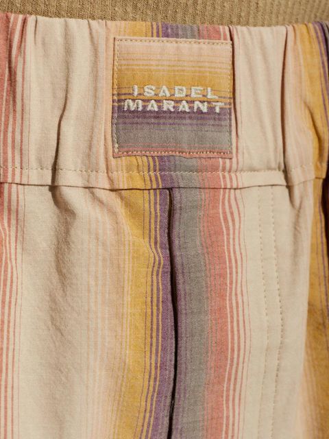 ISABEL MARANT Melinea striped shorts - Neutrals