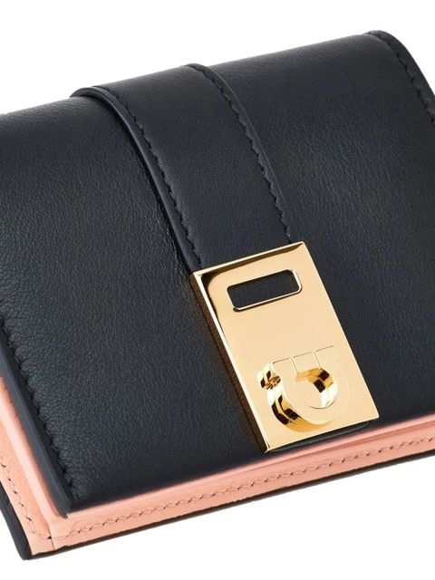 Ferragamo Hug two-tone leather wallet - Black