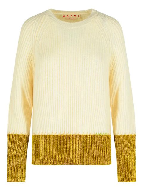 Marni ribbed contrast-hem sweater - Neutrals - zdjęcie produktu nr 1