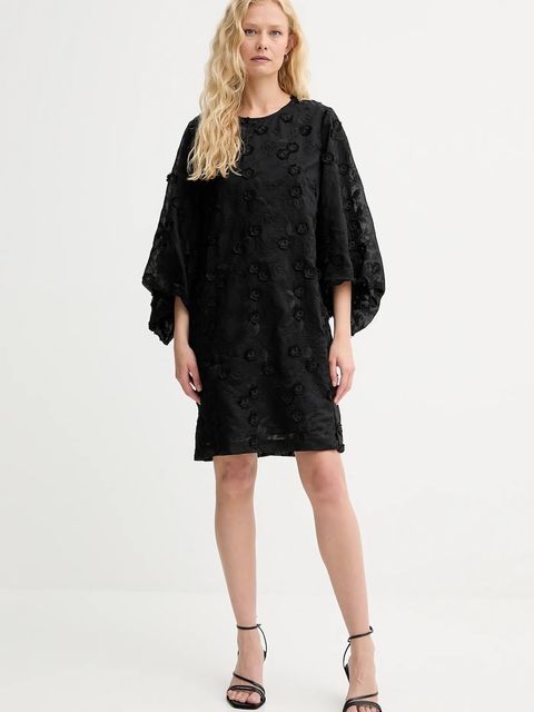 MUNTHE sukienka PANSI kolor czarny mini prosta 252131625225 - zdjęcie produktu nr 2