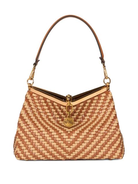 ETRO medium Vela woven-leather shoulder bag - Neutrals - zdjęcie produktu nr 1