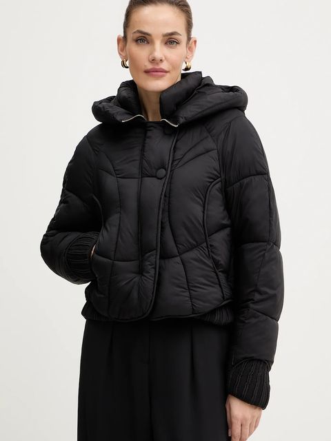 Fracomina kurtka kolor czarny zimowa oversize FJ25WC3002O42301 - zdjęcie produktu nr 1