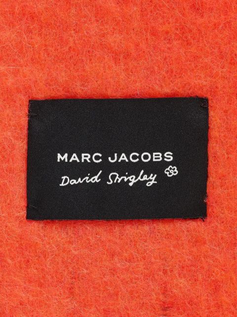 Marc Jacobs snake-print fringed scarf - Orange