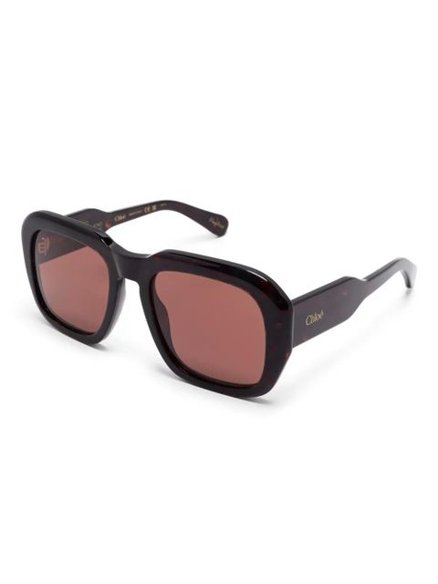 Chloé Eyewear square-frame sunglasses - Brown - zdjęcie produktu nr 2