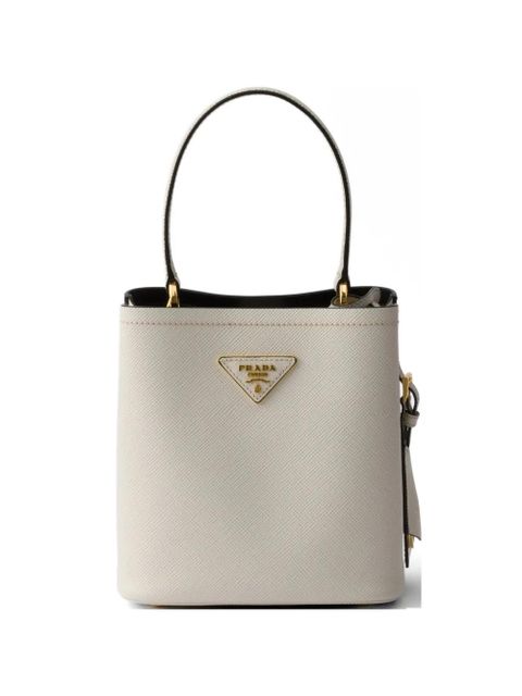 Prada Panier mini Saffiano leather bag - Grey - zdjęcie produktu nr 1