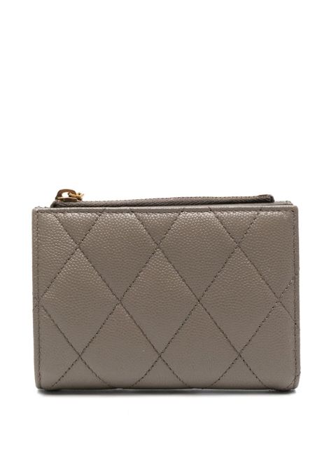 Saint Laurent Cassandre Bijou quilted zip wallet - Grey - zdjęcie produktu nr 1