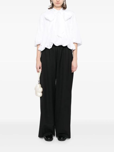 Simone Rocha wide-leg elasticated pants - Black - zdjęcie produktu nr 2