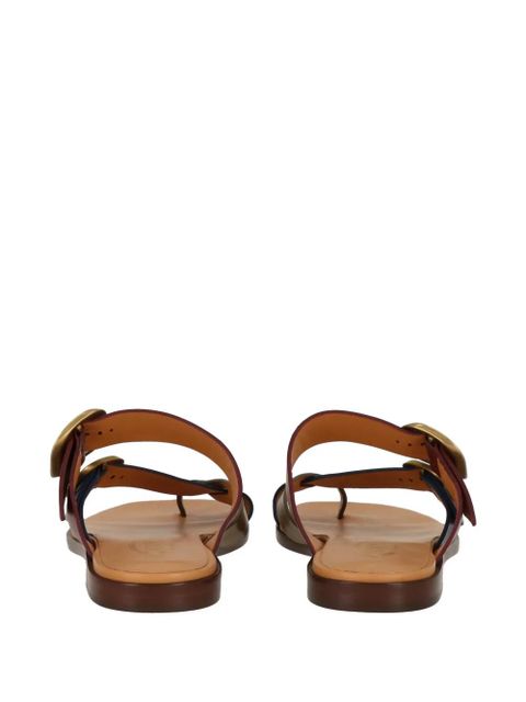 Tod's buckle-fastening leather sandals - Brown