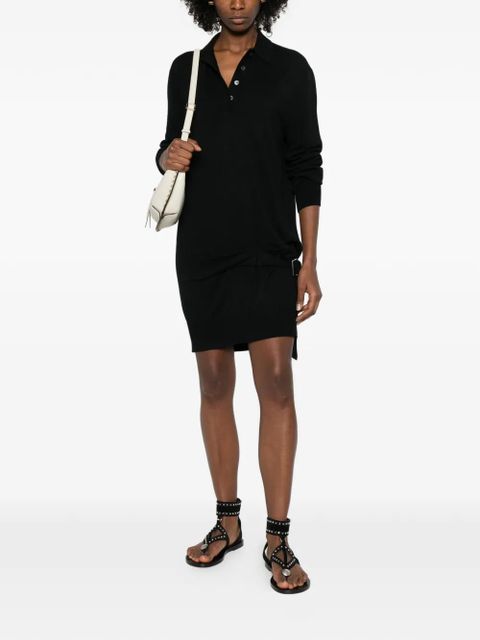 ISABEL MARANT Bathilde knitted mini dress - Black - zdjęcie produktu nr 2