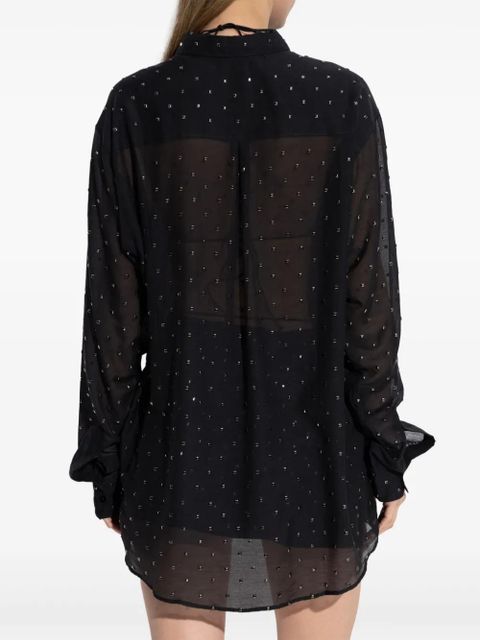 Oséree stud-embellished shirt - Black