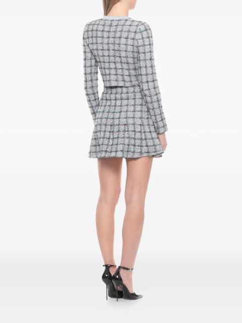 Self-Portrait check-pattern cardigan - Blue