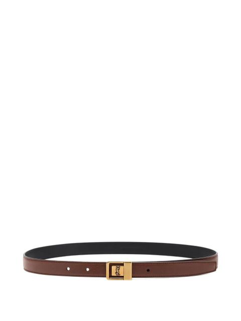 Saint Laurent logo-buckle belt - Brown - zdjęcie produktu nr 1