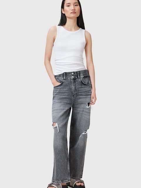 AllSaints top bawełniany KATARINA damskie kolor biały W192JC