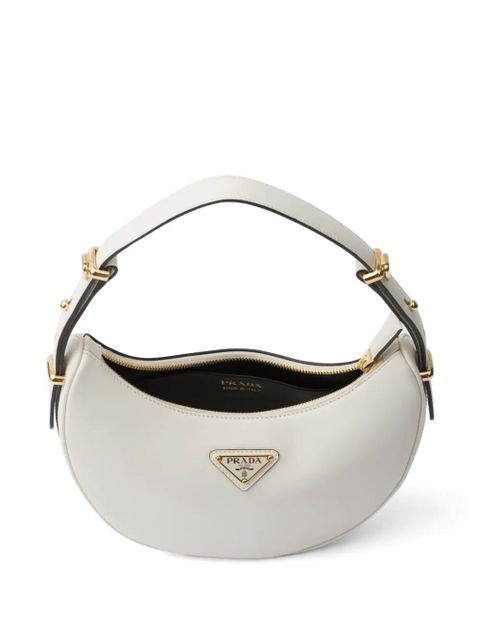 Prada small Arqué leather shoulder bag - White