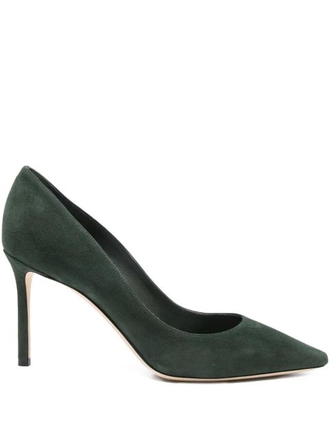 Jimmy Choo 85mm Romy suede pumps - Green - zdjęcie produktu nr 1