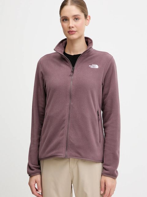 The North Face bluza polarowa damska kolor brązowy gładka NF0A8D2FBQ71 - zdjęcie produktu nr 1