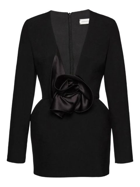 Magda Butrym floral-appliqué dress - Black - zdjęcie produktu nr 1