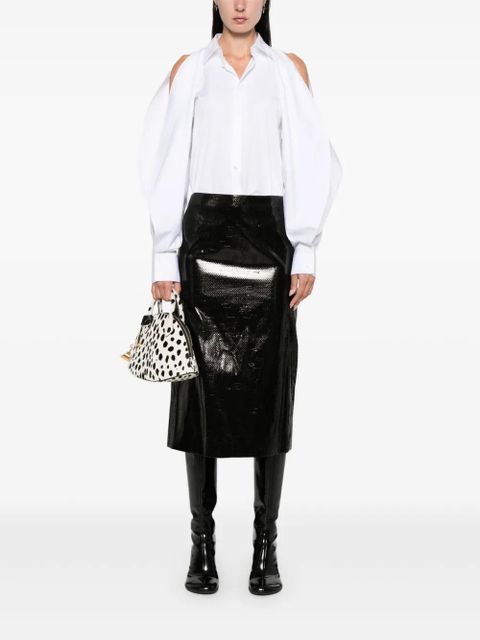 Alexander McQueen tarpaulin pencil midi skirt - Black - zdjęcie produktu nr 2