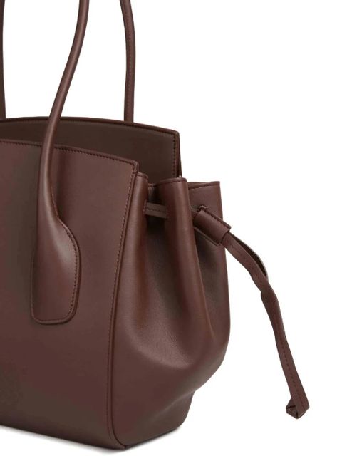 Jil Sander Voyage drawstring leather tote bag - Brown