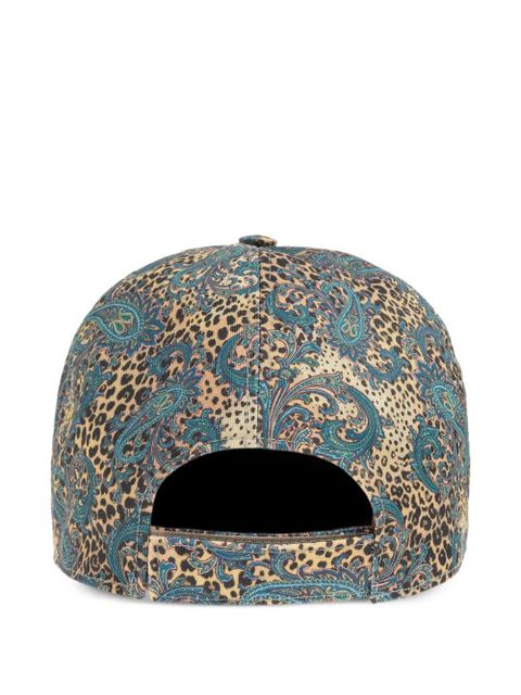 ETRO paisley-motifs animal-print baseball hat - Brown