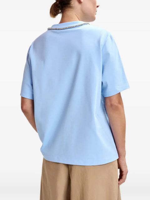 Essentiel Antwerp Jisos number-print T-shirt - Blue