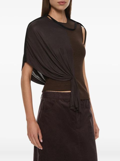 Christopher Esber Collision draped top - Brown - zdjęcie produktu nr 1