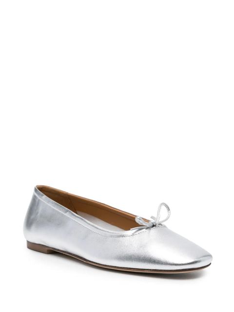 Aeyde metallic leather ballerina shoes - Silver - zdjęcie produktu nr 2