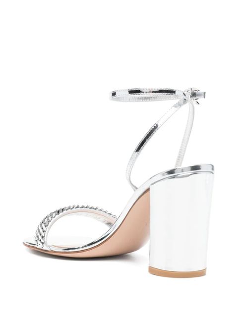 Gianvito Rossi 80mm leather sandals - Silver