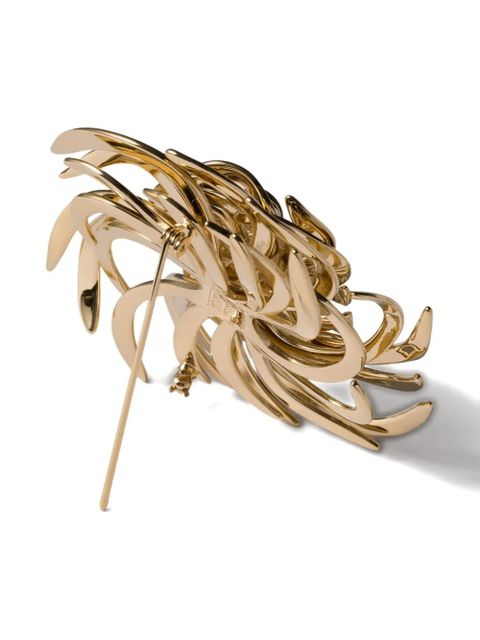 Miu Miu swirl brooch - Gold