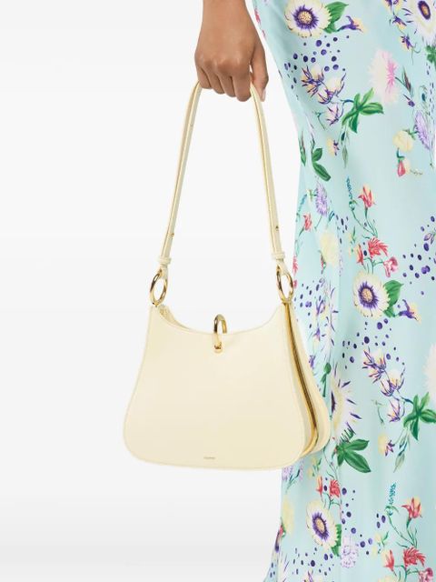 Rabanne ring leather shoulder bag - Neutrals