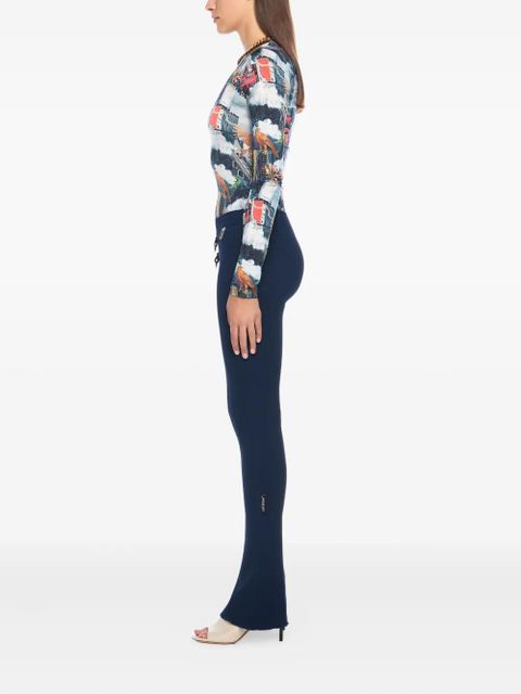 Off-White zip heavy jersey trousers - Blue