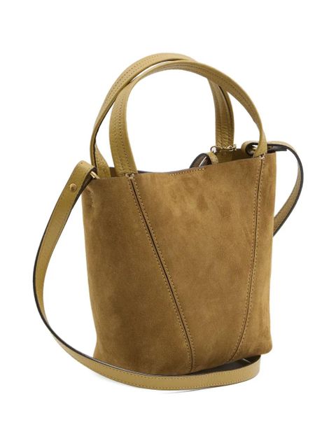 Chloé small Spin suede leather tote bag - Green - zdjęcie produktu nr 2