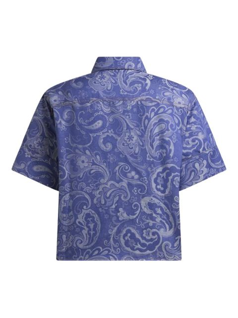 ETRO paisley jacquard shirt - Purple