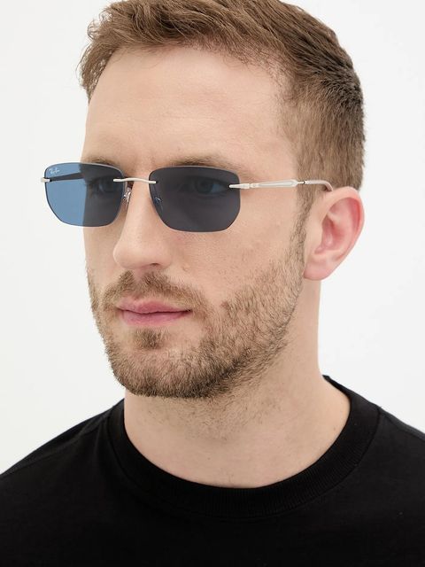 Ray-Ban okulary przeciwsłoneczne kolor srebrny 0RB3768