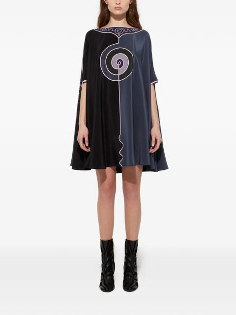 PUCCI Astro-print cape mini dress - Black