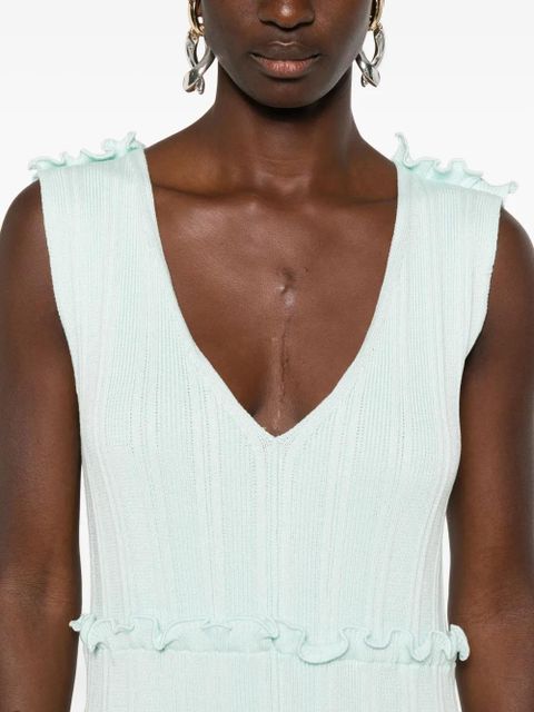 Jil Sander asymmetric midi dress - Blue