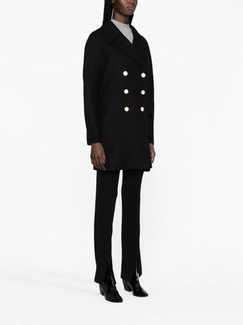 Lanvin double-breasted wool coat - Black