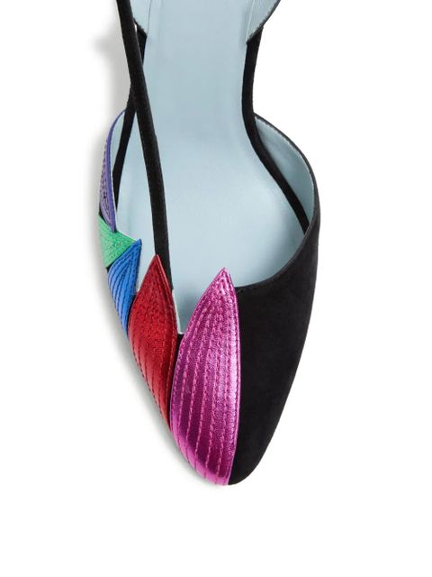 Valentino Garavani 90mm Foliefoliage slingback pumps - Pink